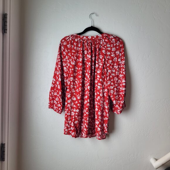 Jones & Co Cute Floral 3/4 Tunic Blouse - Picture 5 of 6